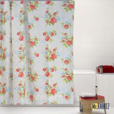 Штора для ванной Classic Rose красная