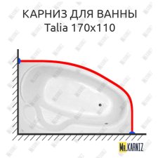 Карниз для ванны THERMOLUX TALIA 170х110 Усиленный 25 мм MrKARNIZ